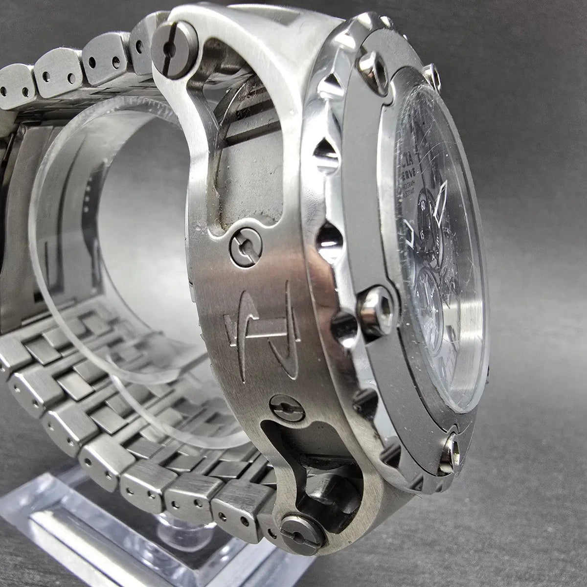 Invicta Sub Aqua Reserve Chronograph Watch Men 52mm Gray Dial Silver New Battery3