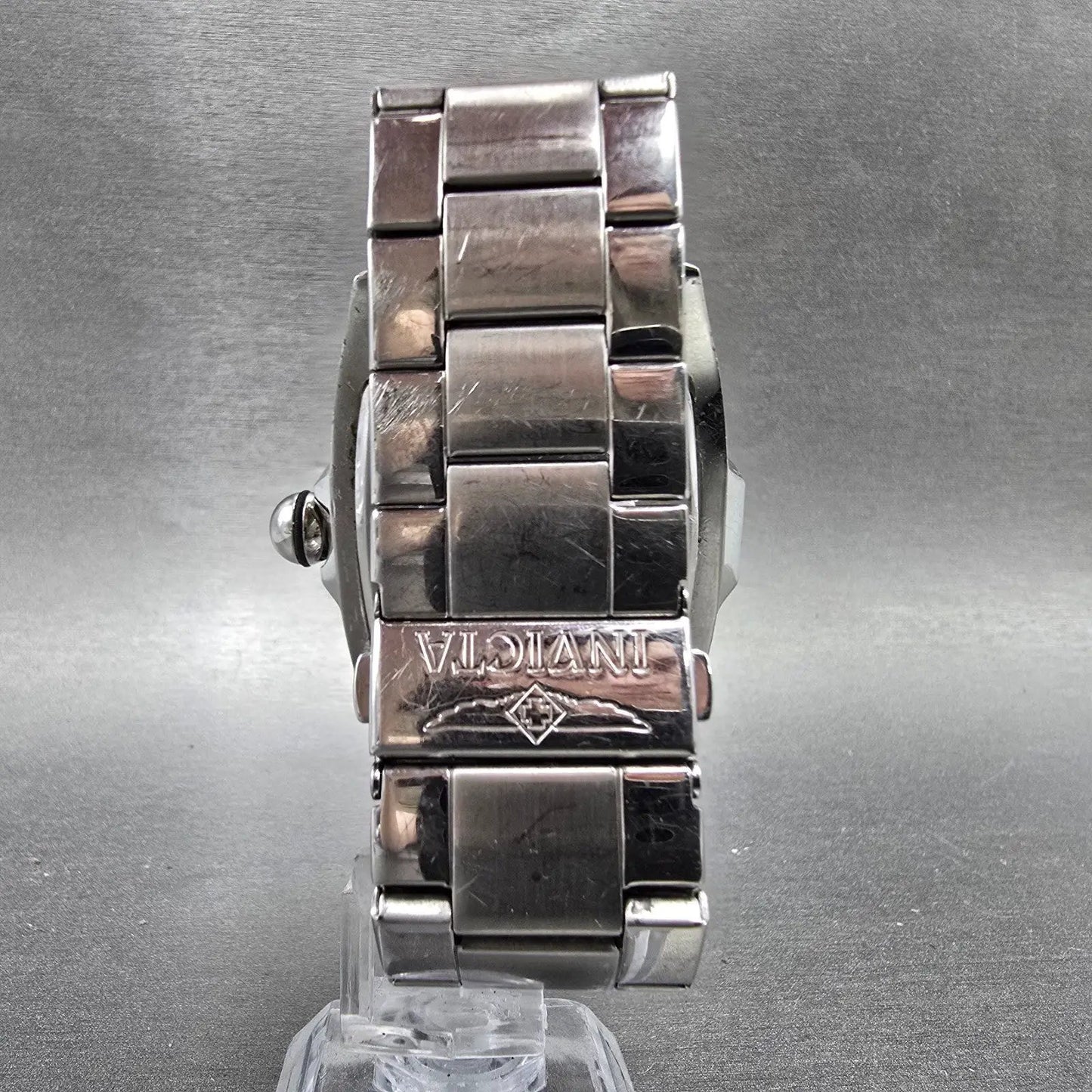 Invicta Lupah Watch Men 47mm Purple Dial Silver Tone Rectangle 21391 New Battery7