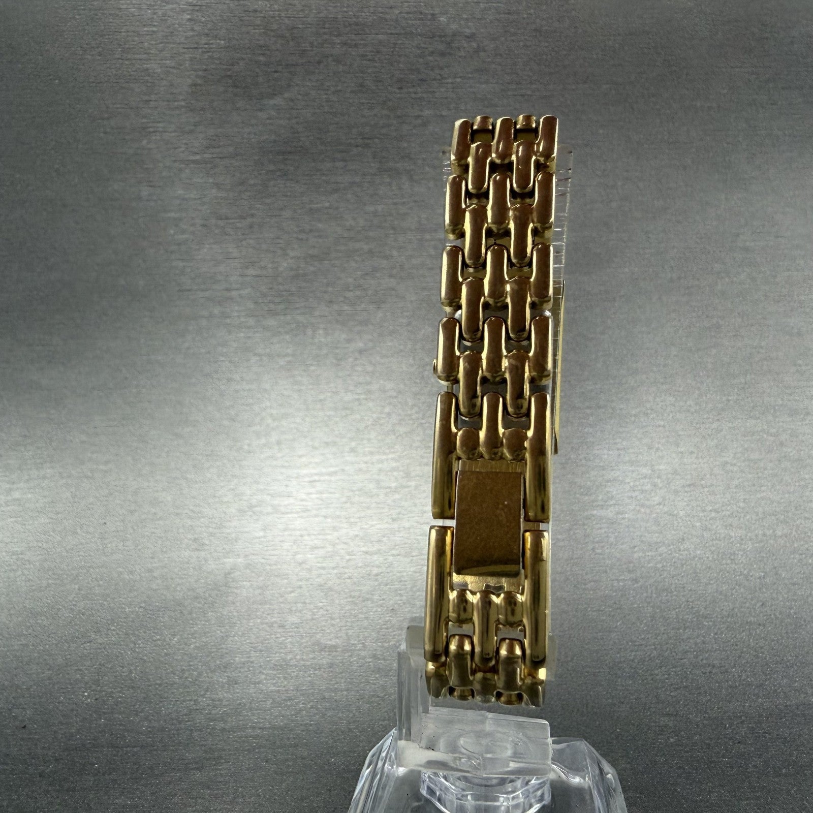 Citizen Elegance Tank Watch Women 16mm Black Dial Gold Tone Rectangle New Batt7