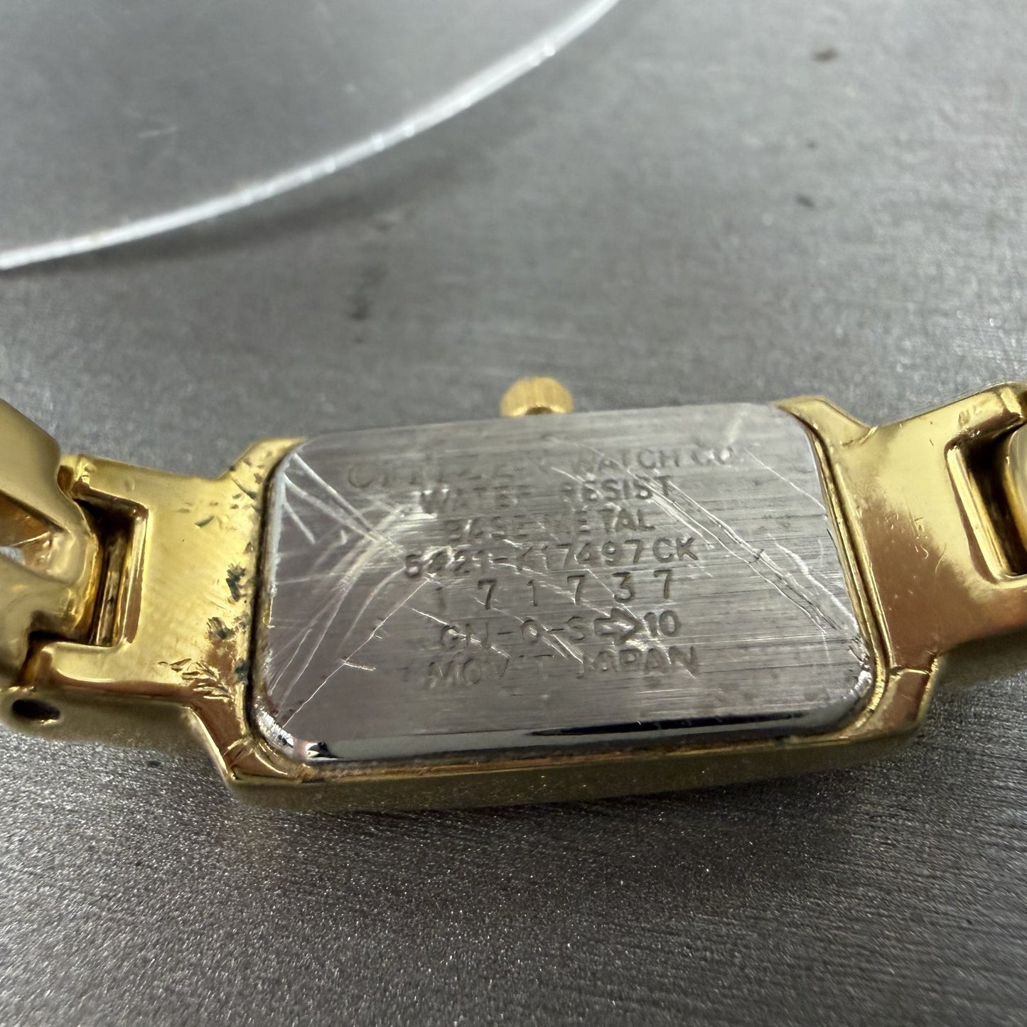 Citizen Tank Watch Women 14mm Champagne Dial Gold Tone 5421K17497 New Battery9