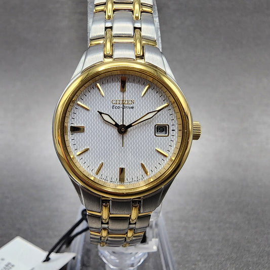 Citizen EcoDrive Corso Watch Women 25mm White Dial Two Tone Date EW126450A0