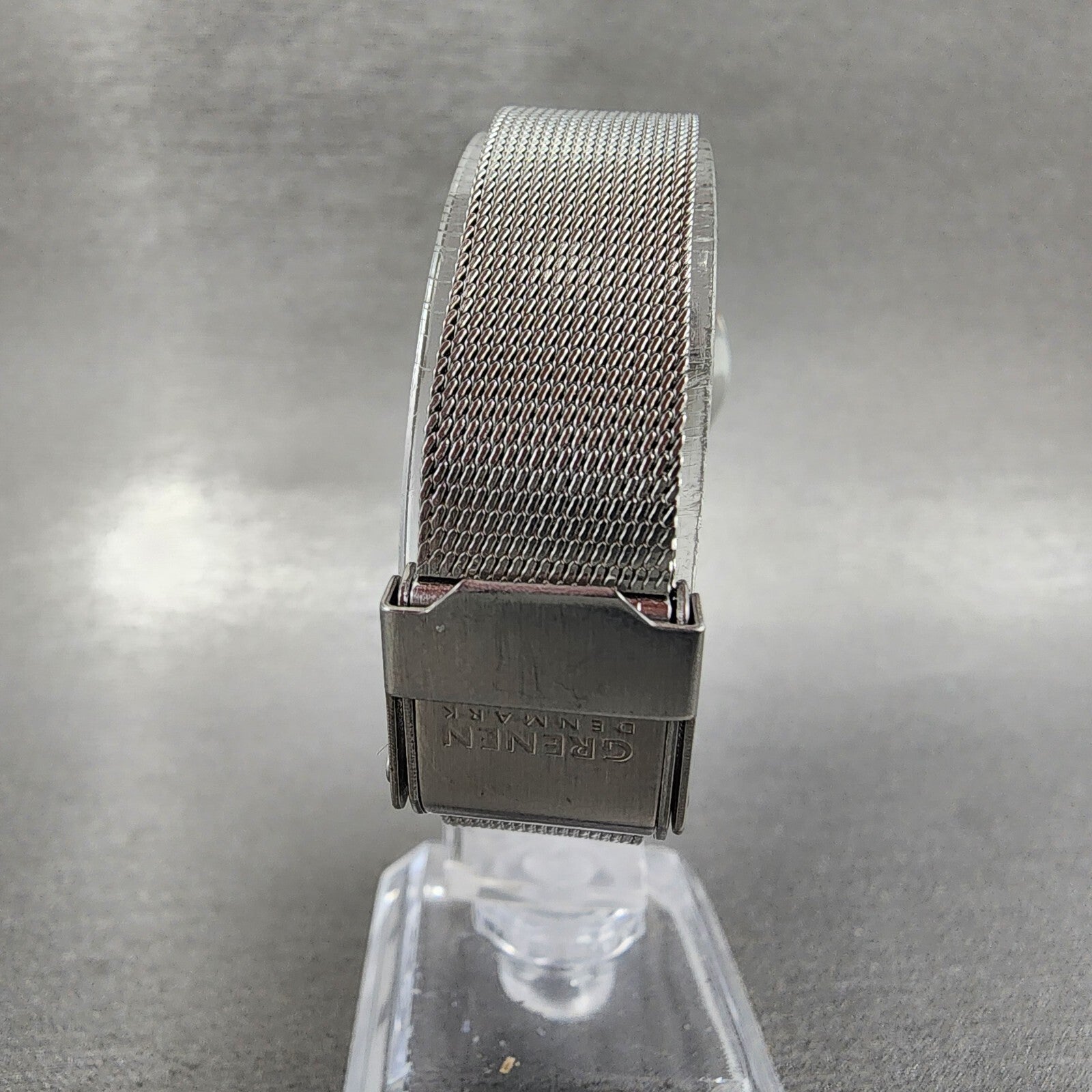 Skagen Grenen Watch Women 28mm Silver Dial Steel Date Mesh Band New Battery7
