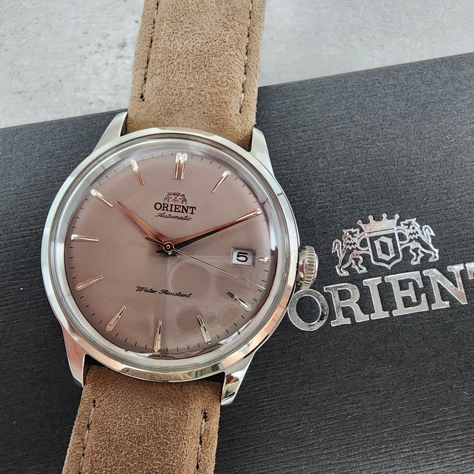 Orient Bambino Watch Men38mm Gray Dial Steel Date Automatic RAAC0M07N W/Box0