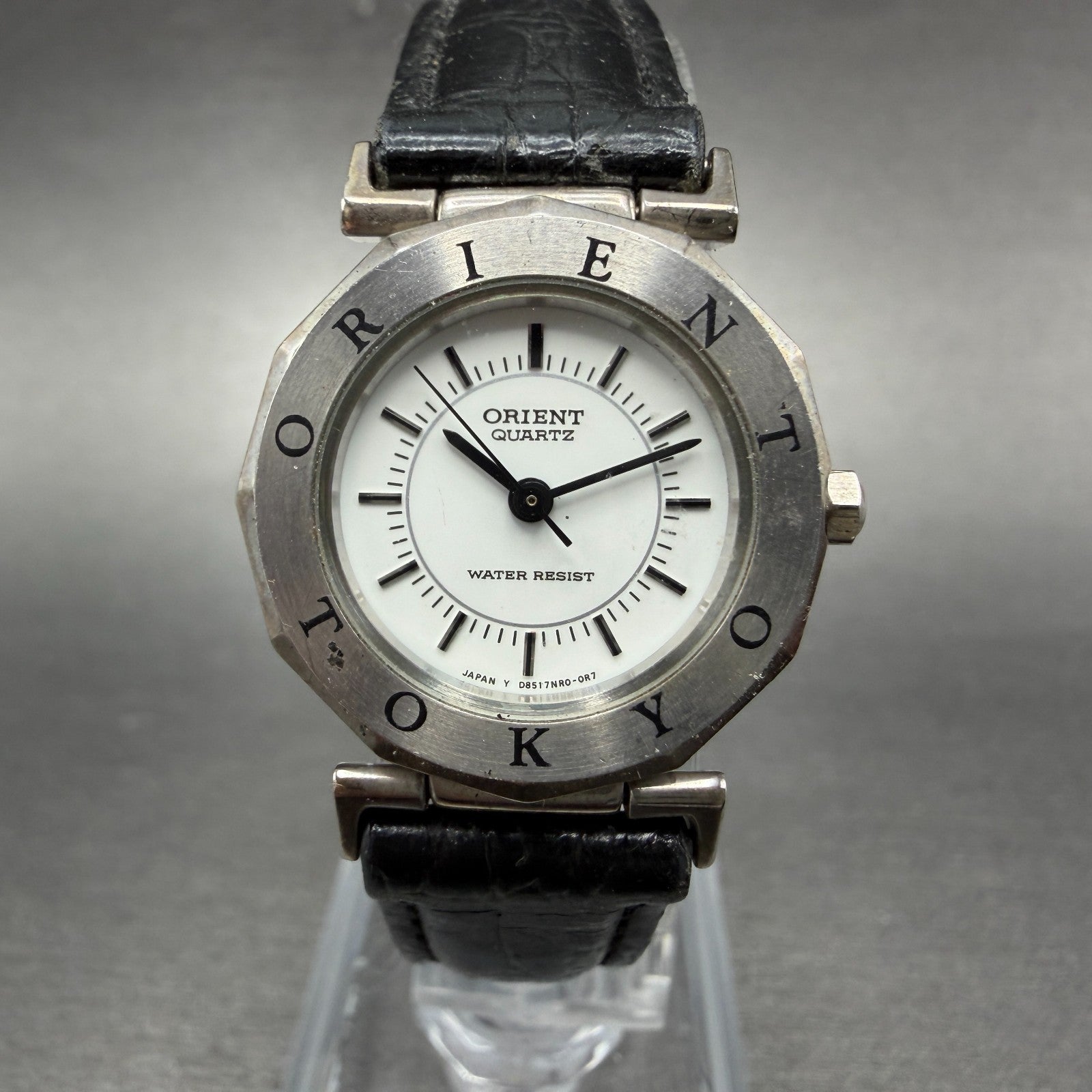 Orient Watch Women 24mm White Dial Silver Tone Round New Battery Vintage0