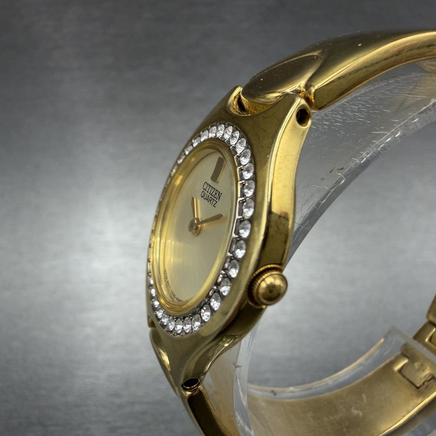 Citizen Watch Women 25mm Champagne Dial Gold Tone 5920-S92324 New Battery YJCKFC2
