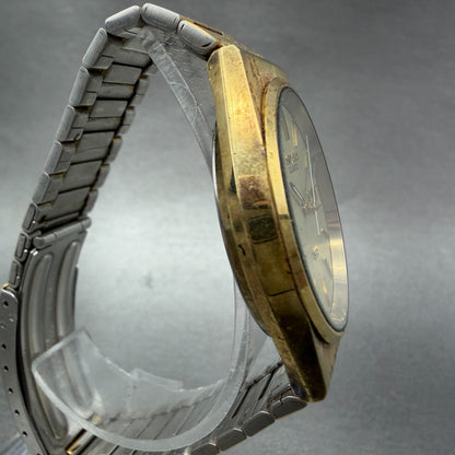 Seiko SQ Watch Men 35mm Champagne Dial Gold Tone Daydate 8123-7040 New Battery3