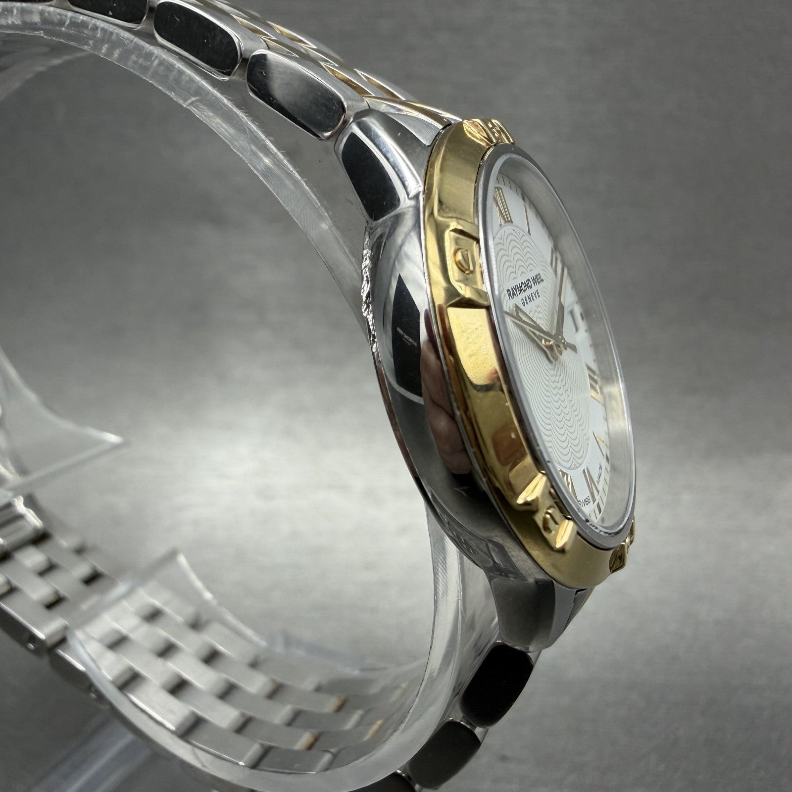 Raymond Weil Tango Watch Women 30mm White Dial Two Tone Date 5960 New Battery3