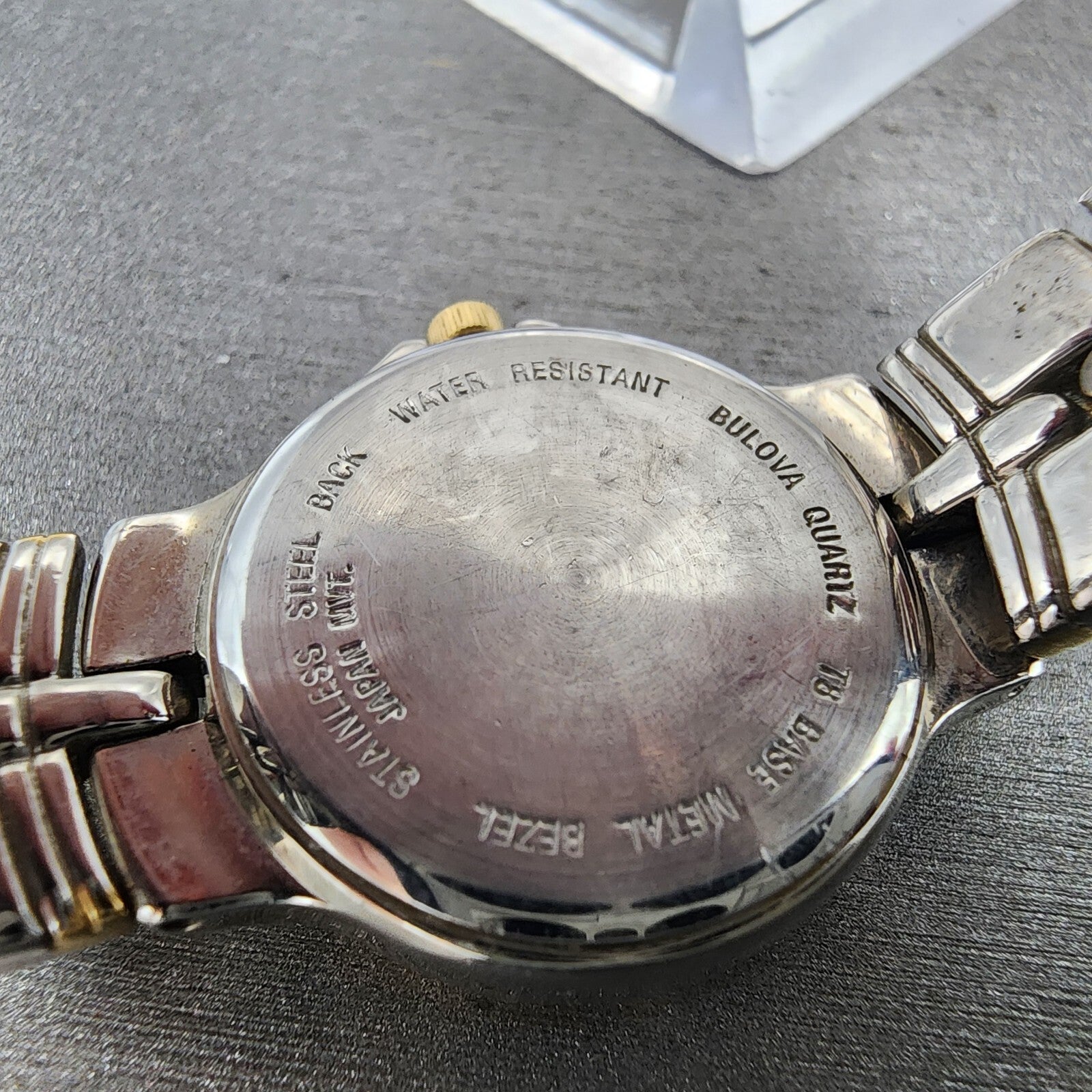 Bulova Watch Women 24mm MOP Dial Two Tone Round 98L56 New Battery9