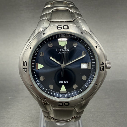 Citizen Watch Men 39mm Blue Dial Silver Tone Date Round 2510-S78887 New Battery0