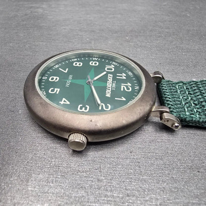 Timex Expedition Pocket Watch Men 45mm Green Dial  Gray Round New Battery4