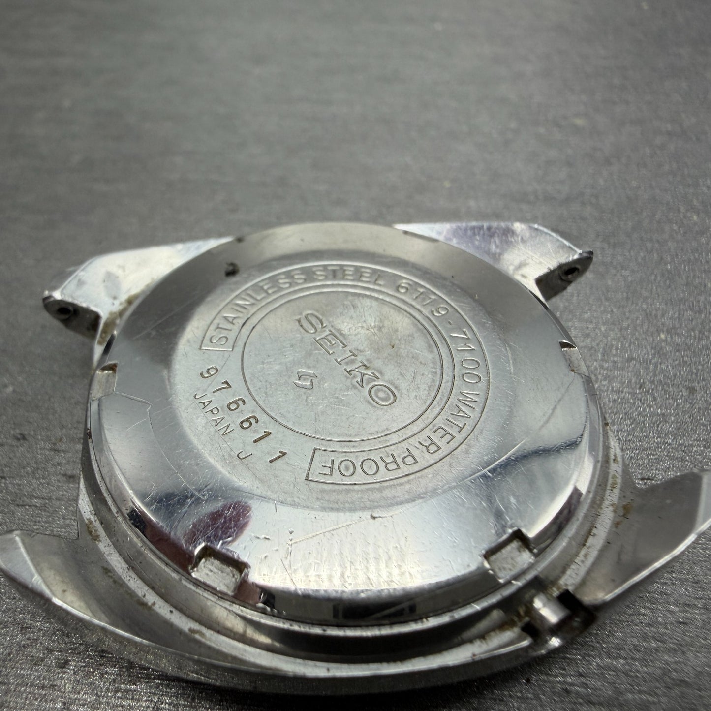 Seiko 5 Automatic Watch Men 35mm Silver Dial Silver Tone Daydate 6119-7100 PARTS9