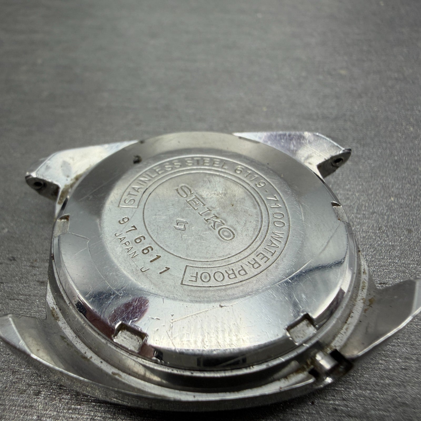 Seiko 5 Automatic Watch Men 35mm Silver Dial Silver Tone Daydate 6119-7100 PARTS9