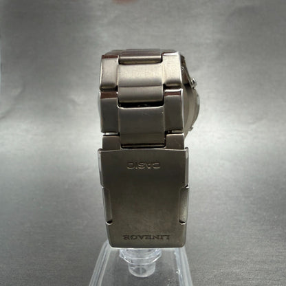 Casio Lineage World Time Solar Watch Men 42mm Black Dial Titanium LIW-M610TS Run7