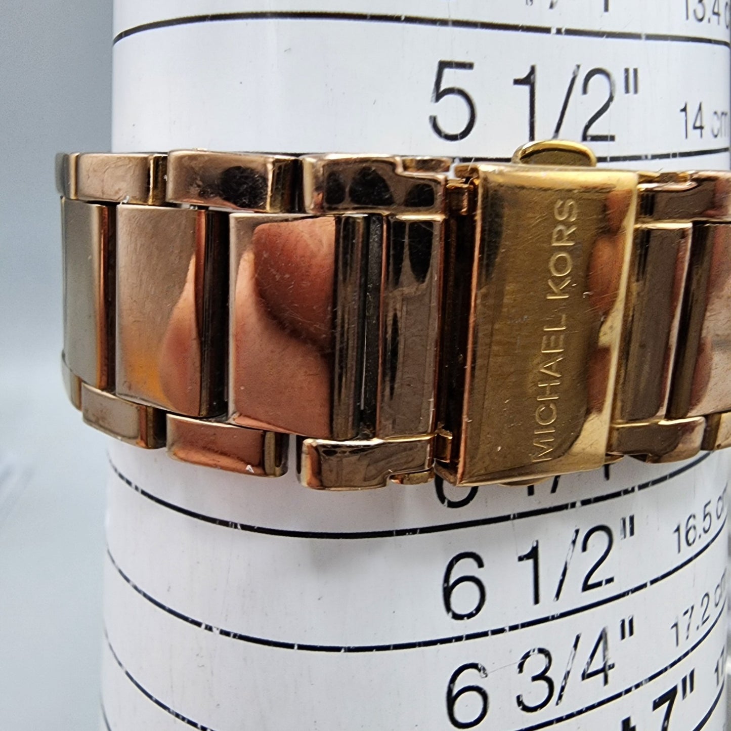 Michael Kors Parker Watch Women 39mm MOP Dial Rose Gold Tone Daydate New Battery10