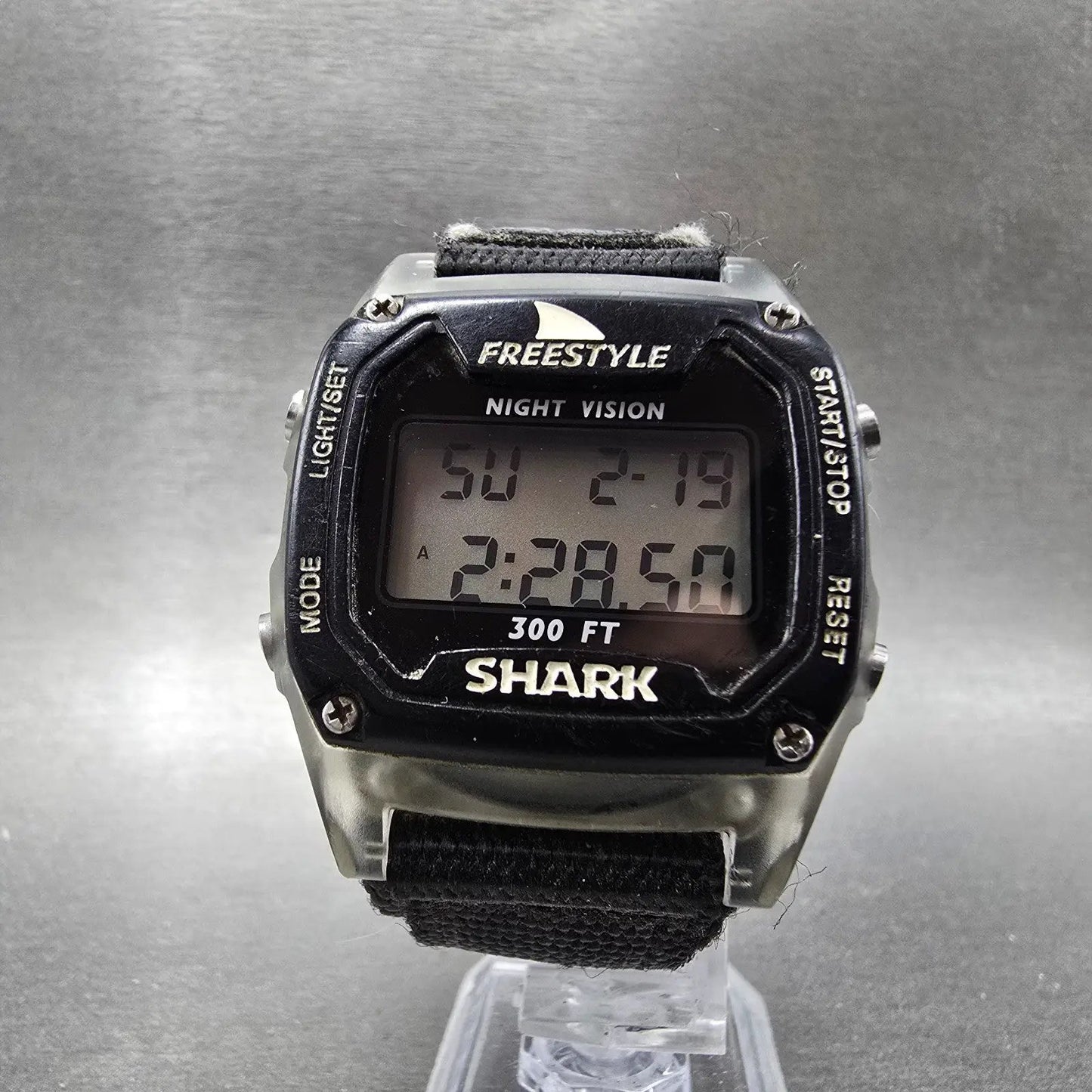 Freestyle Shark Watch Men 36mm Black Alarm Chrono Daydate Digital New Battery5