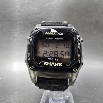 Freestyle Shark Watch Men 36mm Black Alarm Chrono Daydate Digital New Battery5