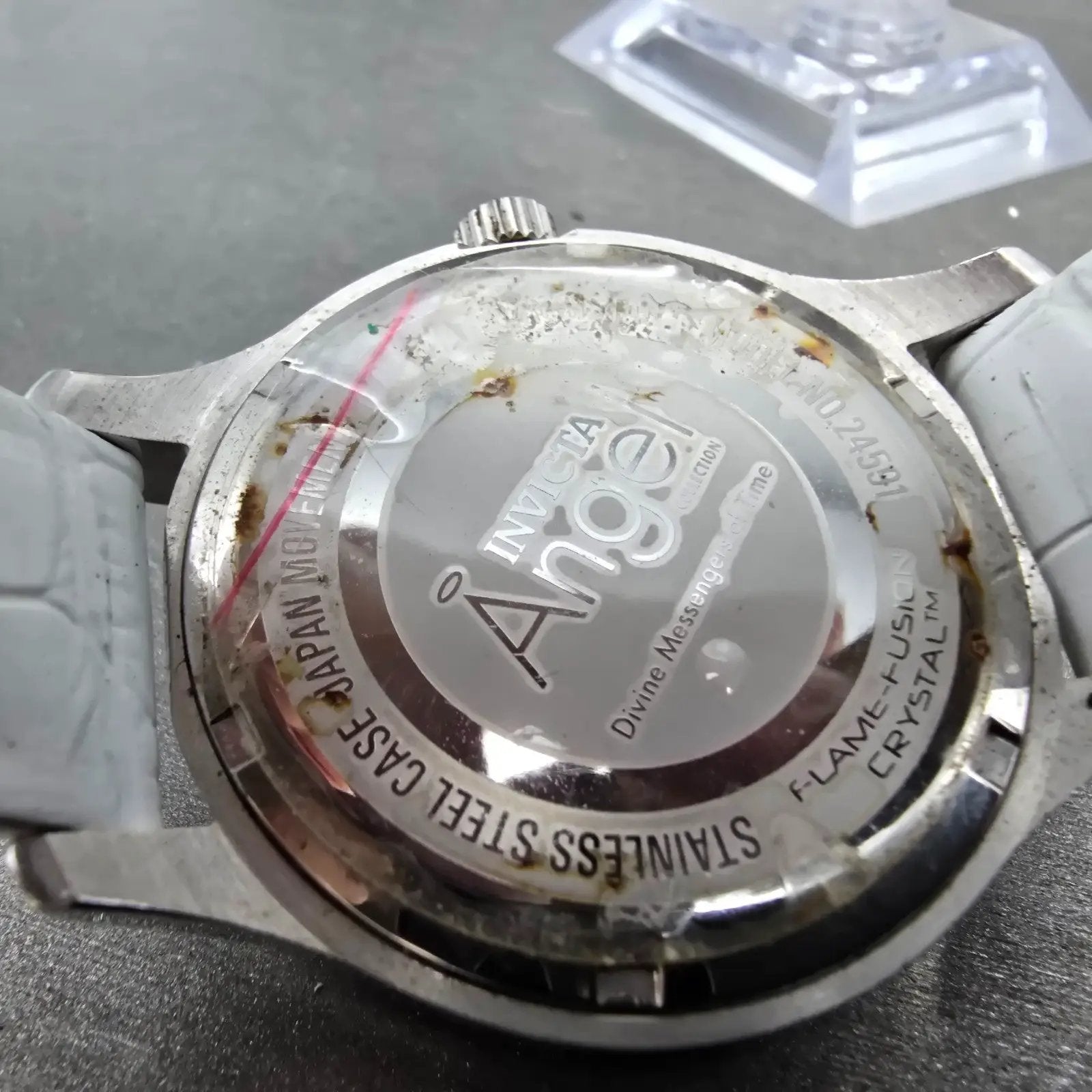 Invicta Angle Watch Women 40mm MOP Dial Silver Tone Round 24591 New Battery9