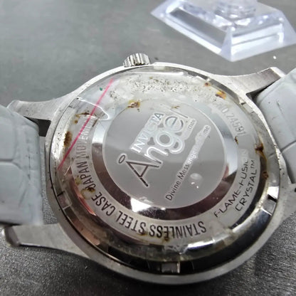 Invicta Angle Watch Women 40mm MOP Dial Silver Tone Round 24591 New Battery9