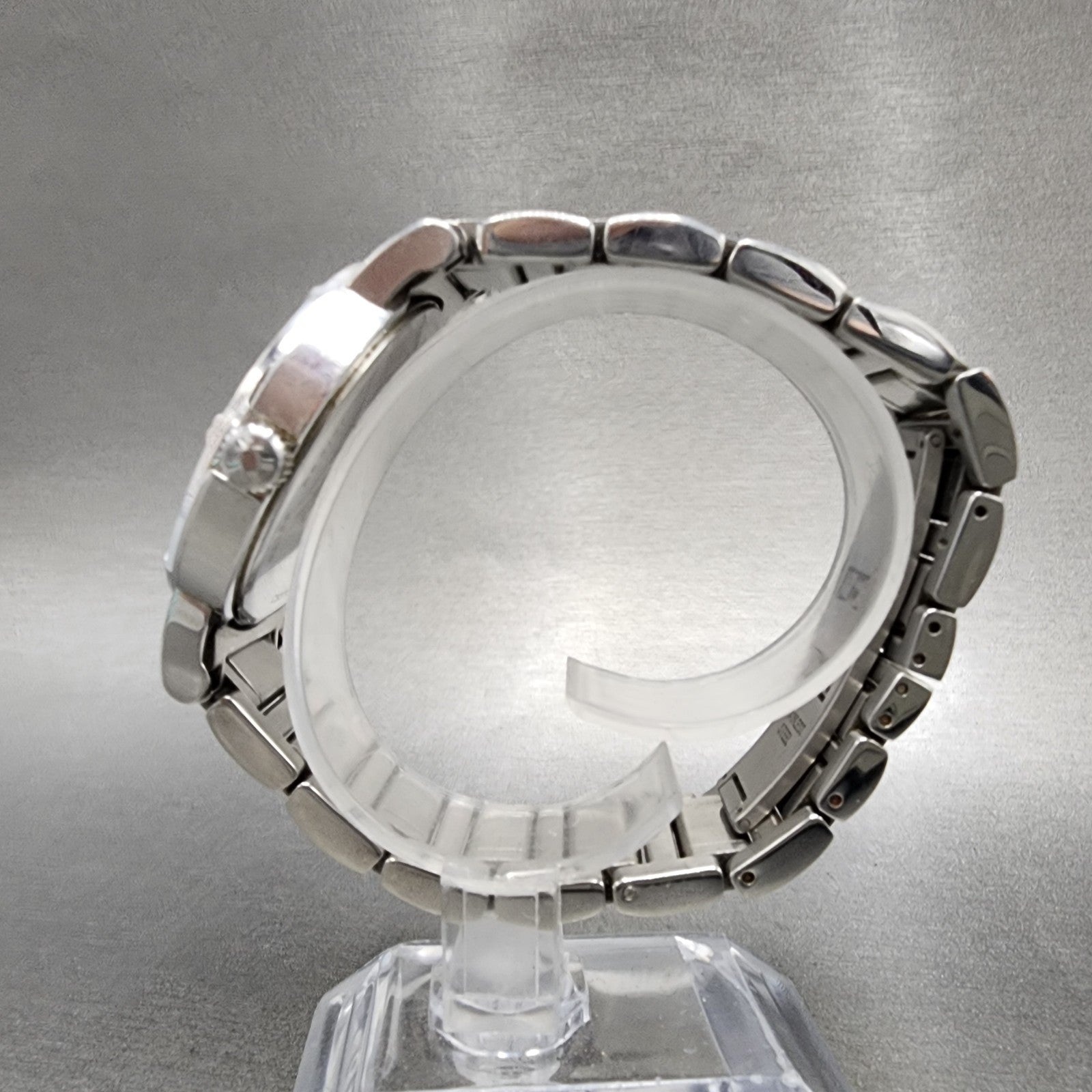 Bulova Watch Men 39mm Black Dial Silver Tone Daydate Round Diamonds 96E04 NewBat6