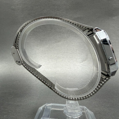 Casio AQ-330 Watch Men 31mm White Dial Silver Tone Alarm Chrono New Battery8