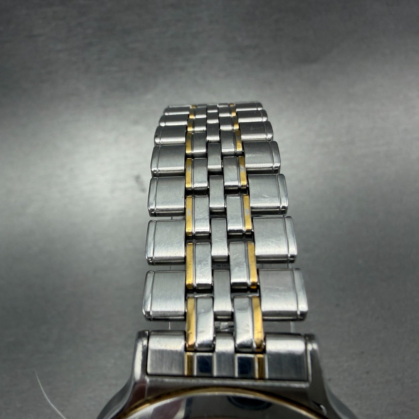 Seiko Spirit Watch Men 34mm White Dial Two Tone Date 7N22-6A80 New Battery4