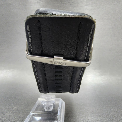 Fossil Watch Men 38mm Gray Dial Silver Tone Date Rectangle JR1054 New Battery7