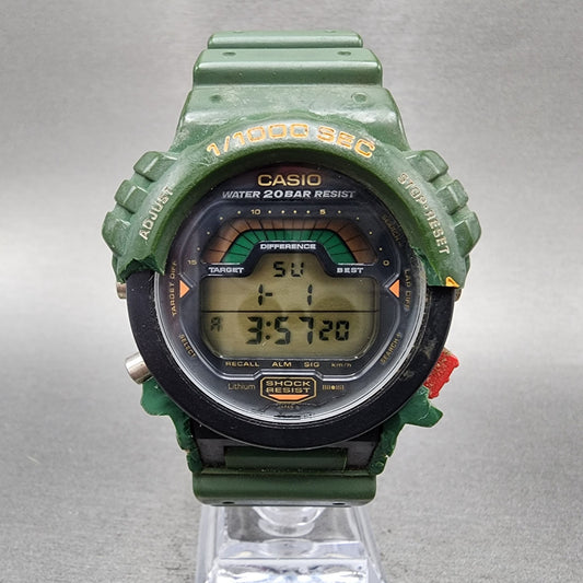 Casio G-Shock DW-6000 Watch Men 48mm Digital Green Tone Chronograph New Batt