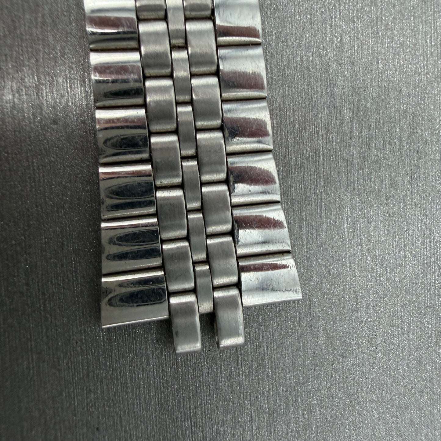 Seiko SQ Bracelet 20mm Stainless Steel Silver Tone Tri Folding Clasp VTG Japan1