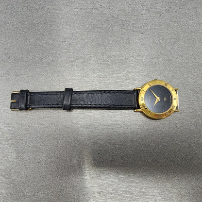 Gucci 3000L Watch Women 26mm Black Dial Gold Plated Round New Battery Vintage6