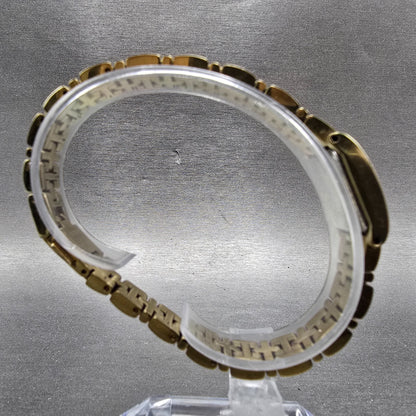 Citizen Eco-Drive Tank Watch Women 15mm White Dial Gold Tone G620-S028728 Runs8