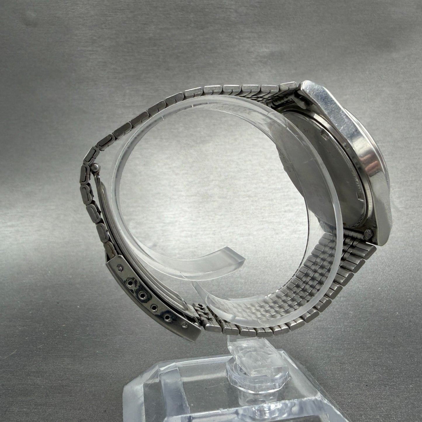 Seiko Alba Watch Men 37mm Black Dial Silver Tone Daydate V743-0a20 New Battery 48