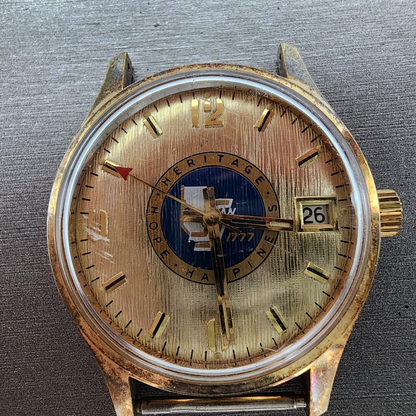VTG Waltham Watch Men 34mm Champagne Dial Gold Tone Date Cal 661S PARTS2