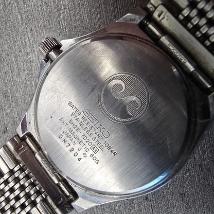 Seiko Chronos Watch Men 34mm Silver Dial Silver Tone Daydate 5H23-7D20 New Batt10