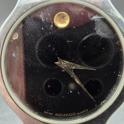 Movado Esperanza Watch Men 33mm Black Dial Two Tone Round 84.19.861 PARTS2