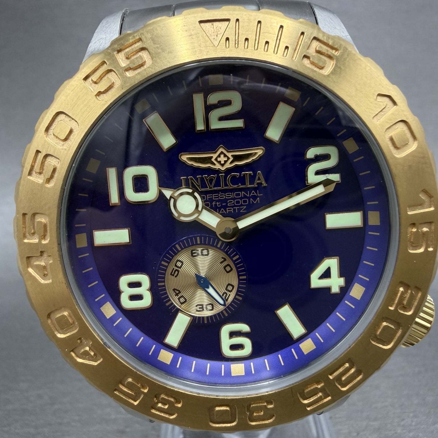 Invicta Pro Diver Watch Men 47mm Blue Dial Steel Small Second Round 5626 New Bat1