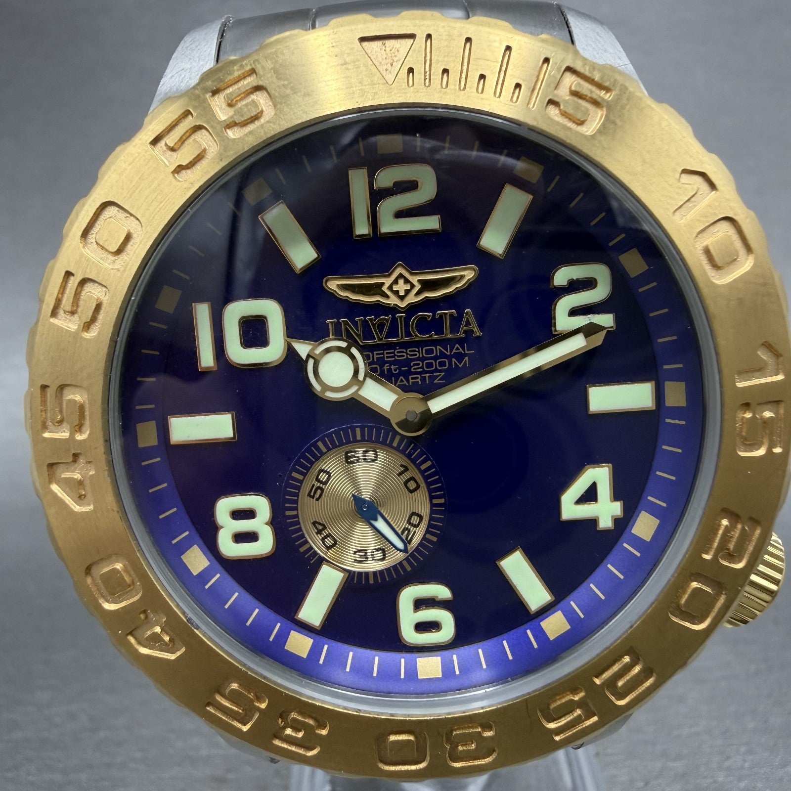 Invicta Pro Diver Watch Men 47mm Blue Dial Steel Small Second Round 5626 New Bat1