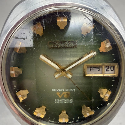 Citizen Sven Star V2 Automatic Watch Men 38mm Green Dial Silver Tone Daydate Run1