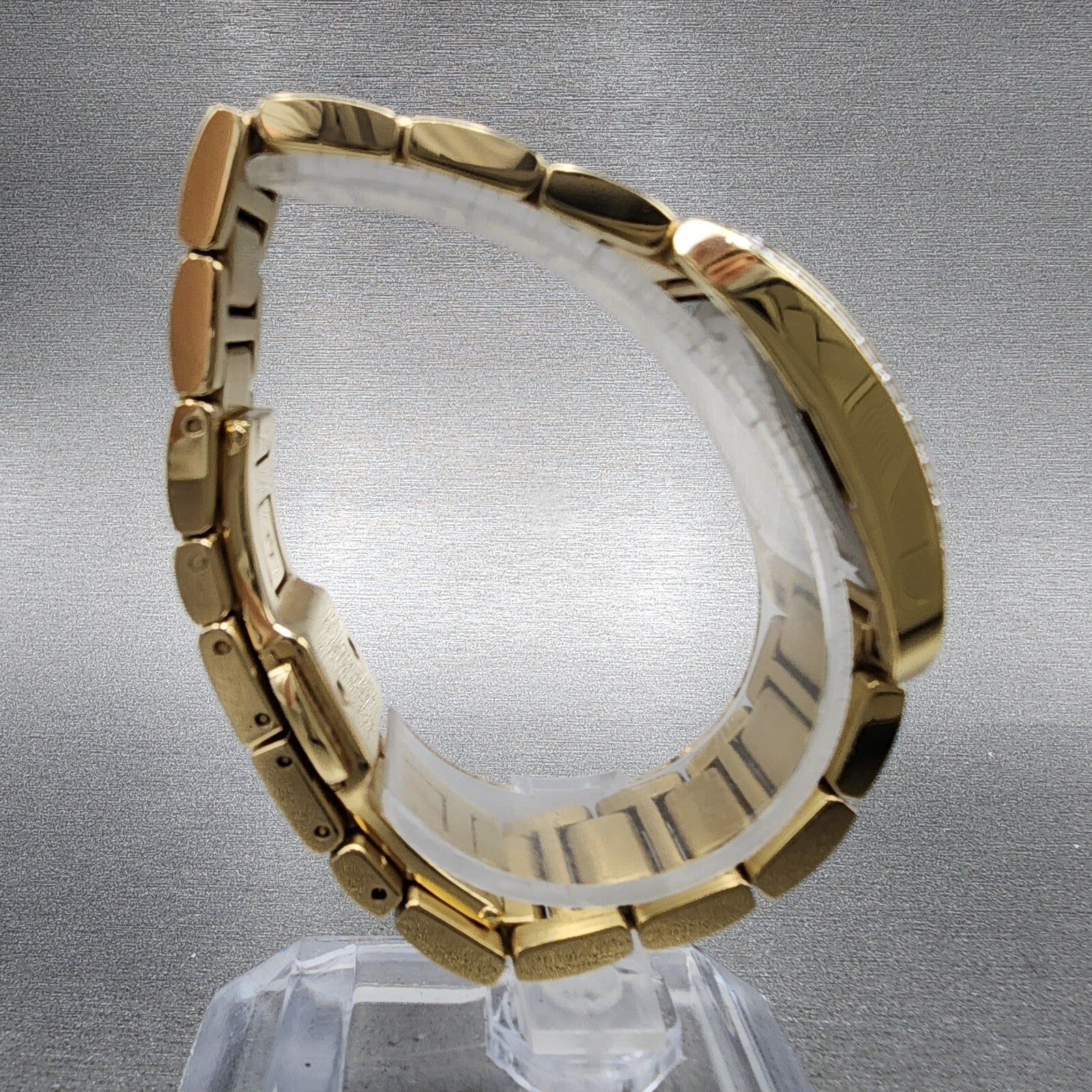 Bulova Sutton Tank Watch Women Black Dial Gold Tone Diamond Bezel New Battery9