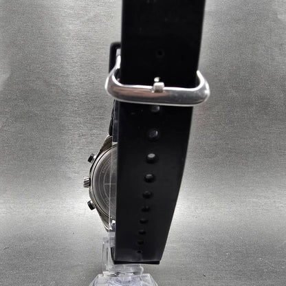 Timex Intelligent Quartz  Watch Men 50mm Black Dial Silver Date New Battery7
