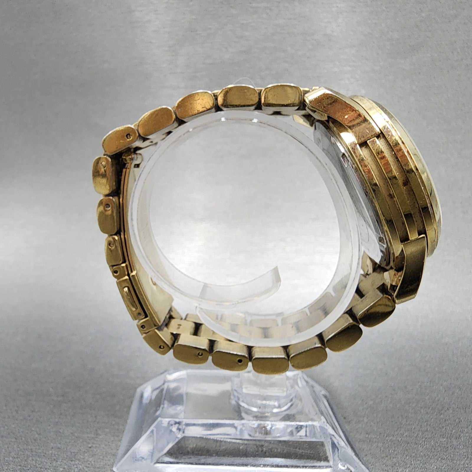 Michael Kors Runway Chronograph Watch Women 38mm Champagne Dial Gold Tone NewBat8