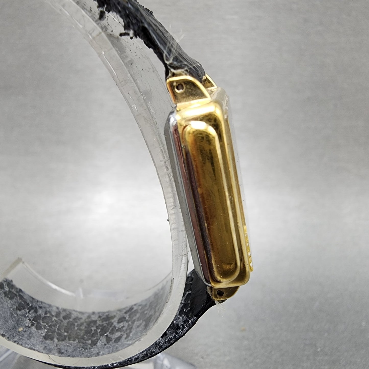 Seiko Watch Women 24mm Gray Dial Gold Tone Rectangle 433350 New Battery3