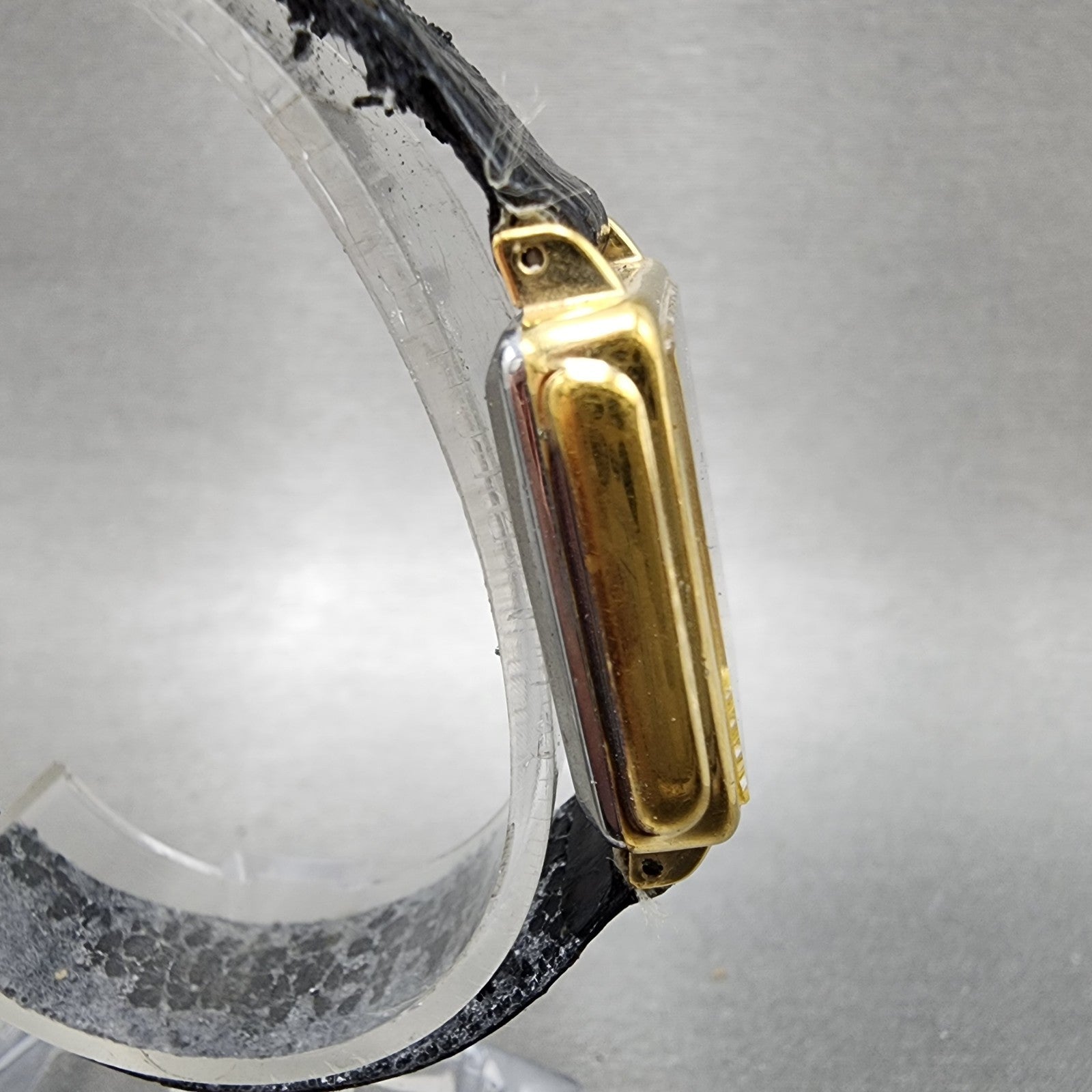 Seiko Watch Women 24mm Gray Dial Gold Tone Rectangle 433350 New Battery3
