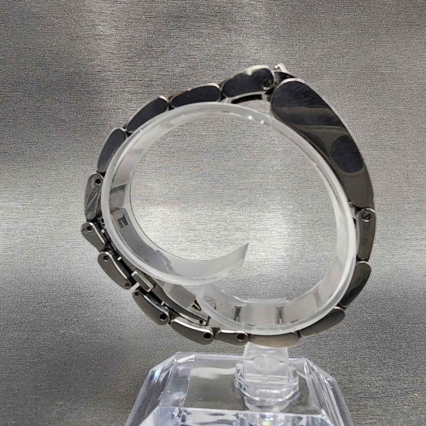 Movado Elliptica Tank Watch Women 15mm Blue Dial Stainless Steel Rectangle Runs8