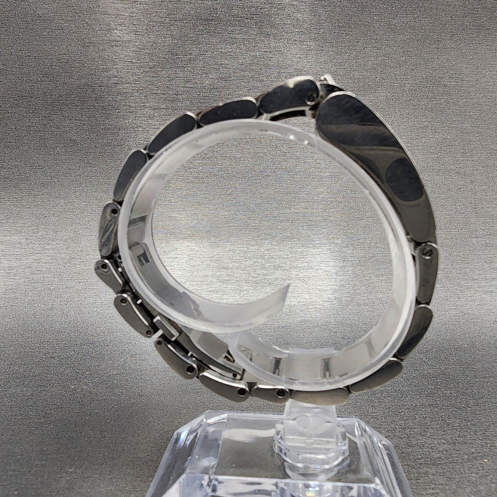 Movado Elliptica Tank Watch Women 15mm Blue Dial Stainless Steel Rectangle Runs8