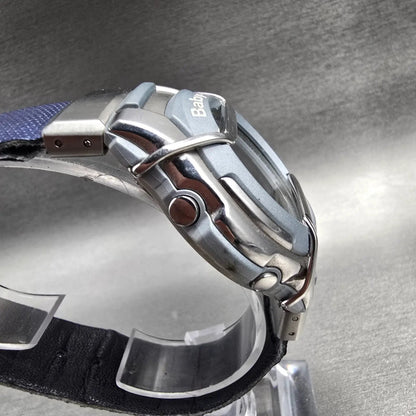 Casio Baby-G MSG-133 Watch Women 42mm Silver Blue Chrono Alarm New Battery3