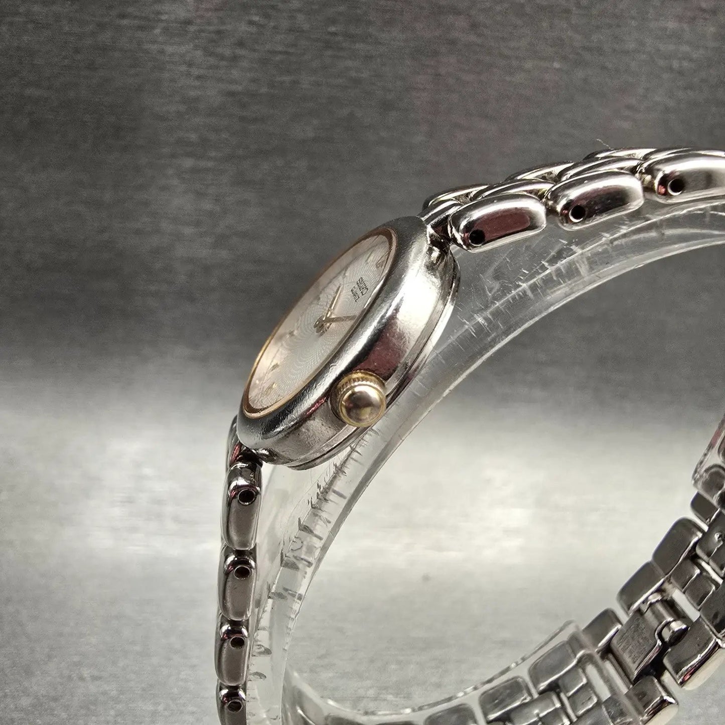 Seiko Watch Women 21mm White Dial Silver Tone Round 4N00-0798 New Battery VTG2