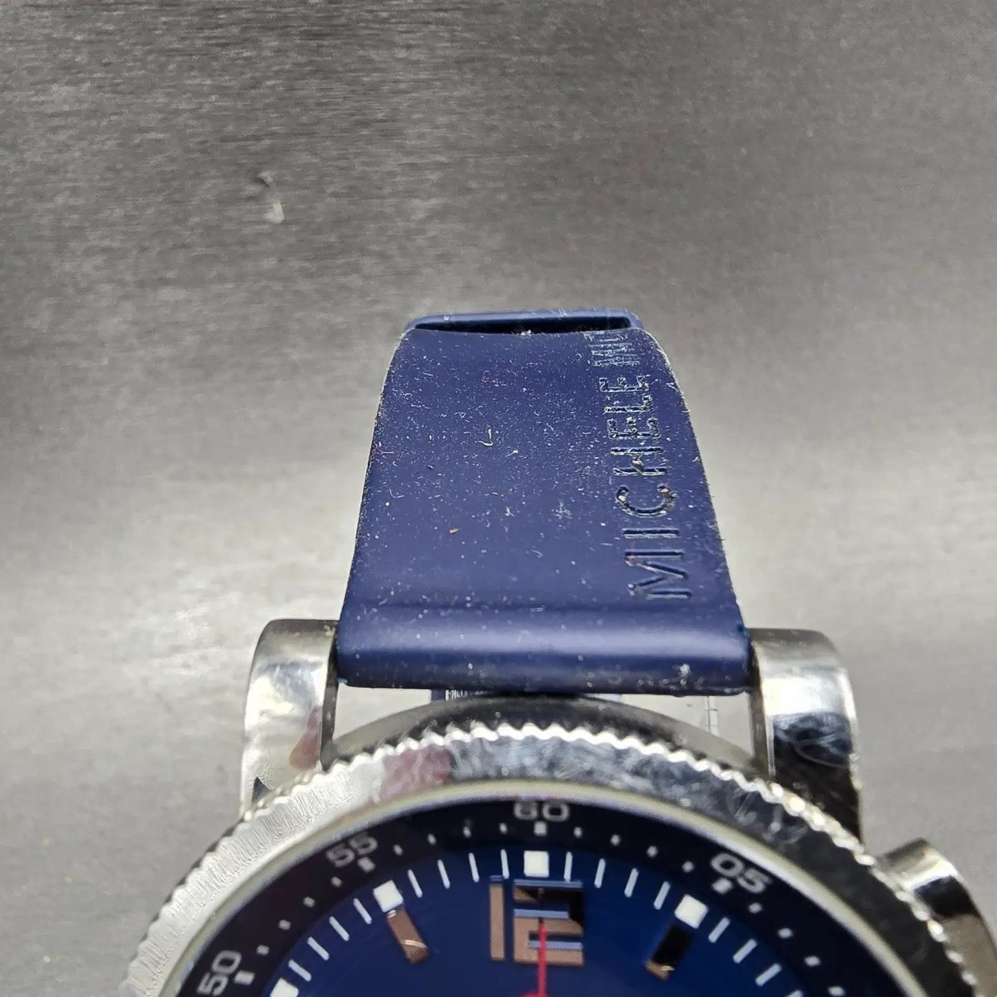 Michele Sport Sail Chronograph Watch Men 42mm Blue Dial Steel Date New Battery4
