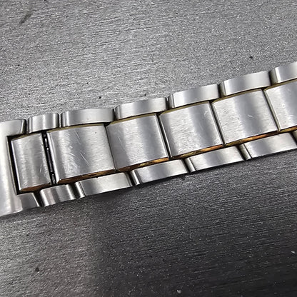 Movado Museum Bracelet 18mm Two Tone Stainless Steel Butterfly Clasp 85-G1-8855