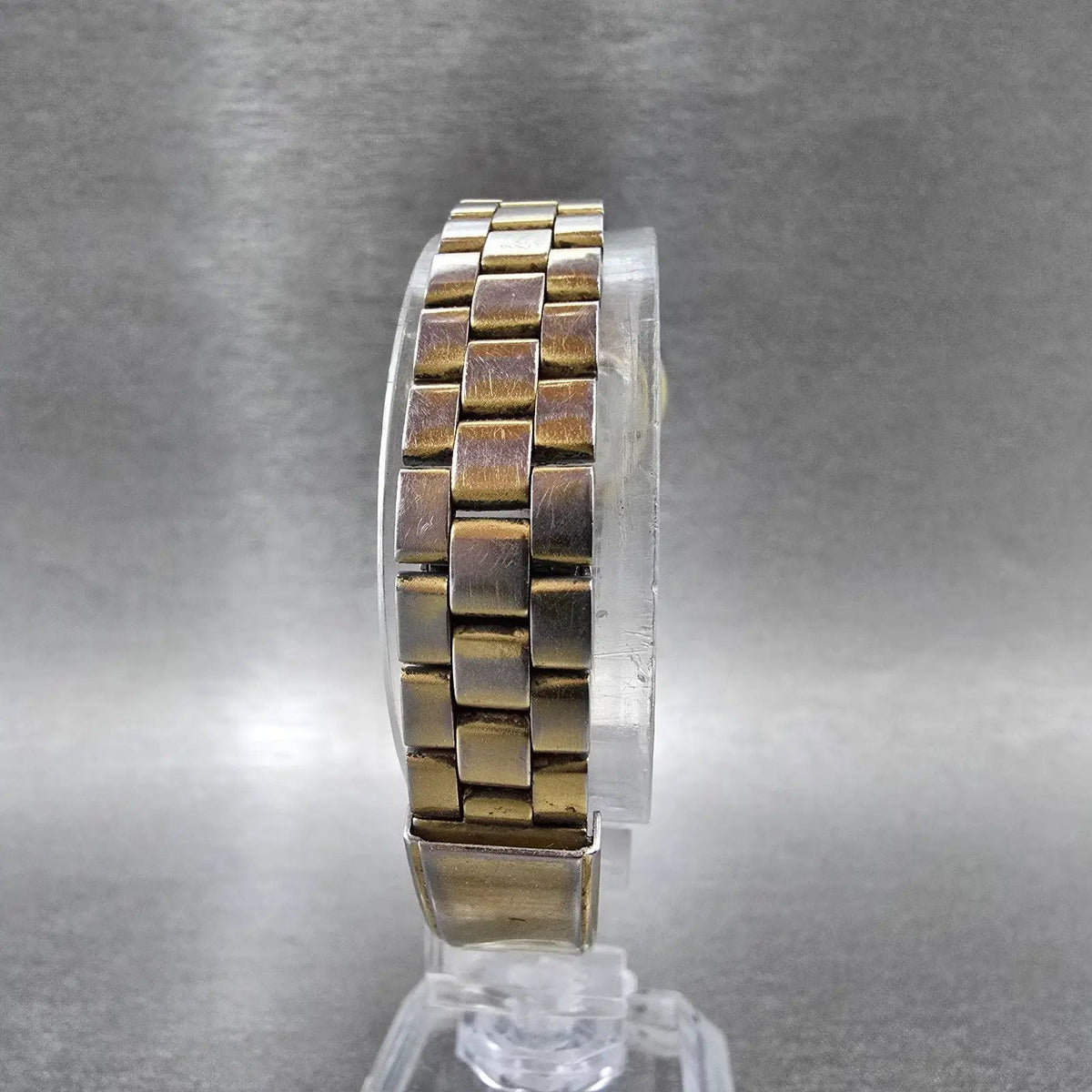 Seiko 5 Automatic Watch Women 25mm Gold Dial Gold Tone Daydate 4206-0491 PARTS8