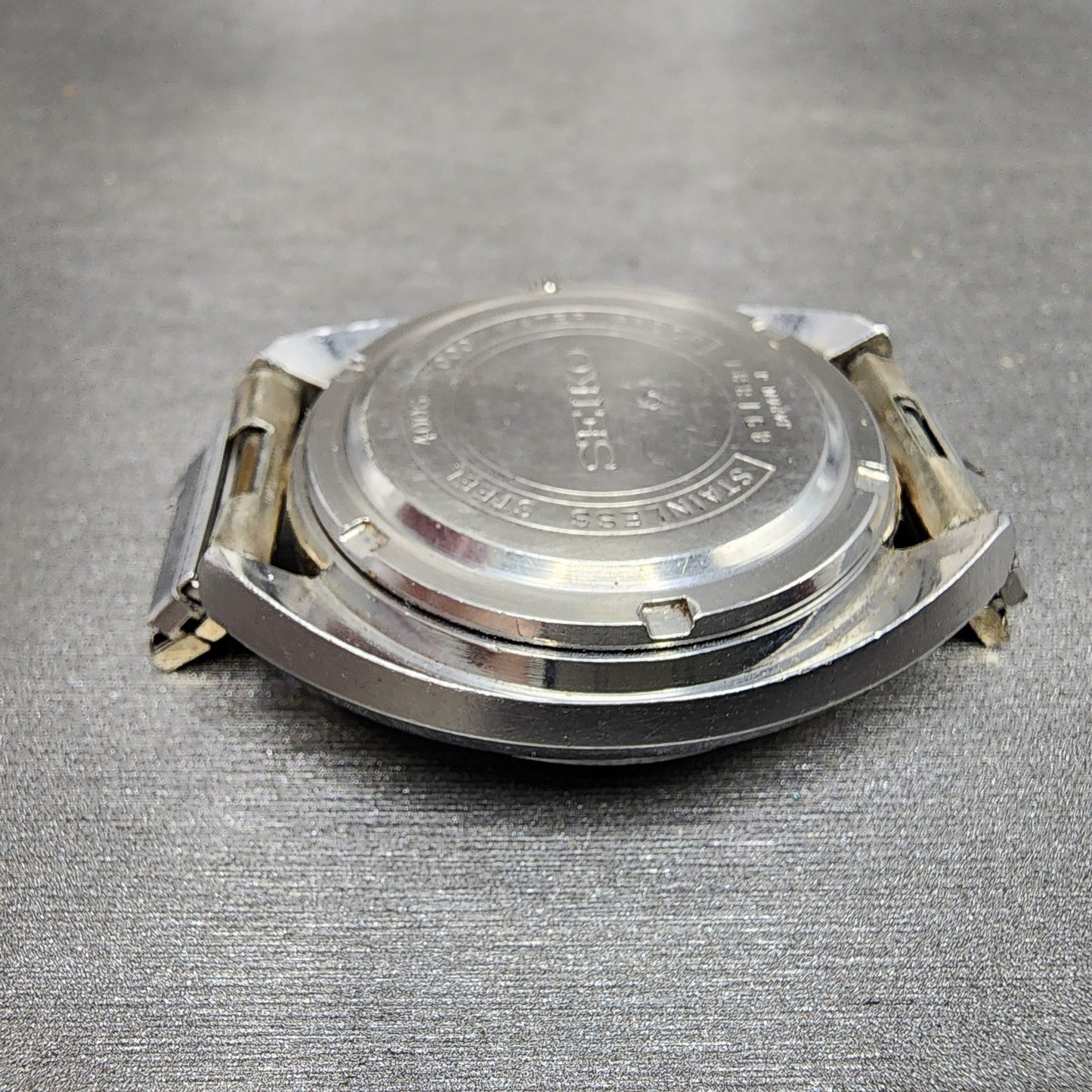 Seiko BellMatic Watch Men 38mm Silver Dial Silver Tone Daydate Alarm PARTS8